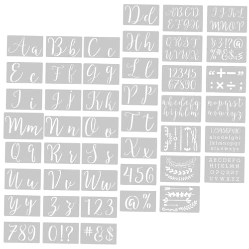 Homoyoyo 45 Stück Teiliges Schablonen aus Kunststoff Wiederverwendbare Kreative Malvorlagen für Wandgestaltung DIY Bastelprojekte Große Buchstaben und Muster Schablonen Vielseitig für Homoyoyo 45 Stück Teiliges Schablonen aus Kunststoff Wiederverwendbare Kreative Malvorlagen für Wandgestaltung DIY Bastelprojekte Große Buchstaben und Muster Schablonen Vielseitig für von Homoyoyo