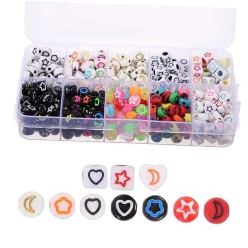 Homoyoyo 460 Stück Teiliges Acryl Spacer Perlen Herz und Stern Form Leichte Lose Bastelperlen zum Auffädeln für Armbänder Schmuckherstellung DIY Dekoration und Kreative Handarbeiten Homoyoyo 460 Stück Teiliges Acryl Spacer Perlen Herz und Stern Form Leichte Lose Bastelperlen zum Auffädeln für Armbänder Schmuckherstellung DIY Dekoration und Kreative Handarbeiten von Homoyoyo