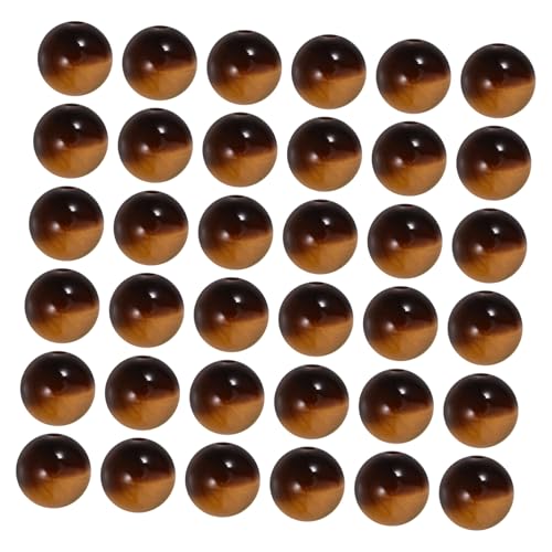Homoyoyo 48 Stück Runde Tigeraugenperlen Naturstein Spacer Perlen für DIY Armbänder und Stilvolle Schmuckzubehör für Individuelles Basteln und Kreative Anlässe von Homoyoyo