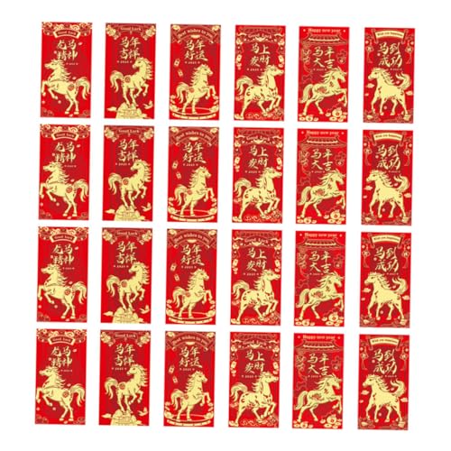 Homoyoyo 48 Stück Teiliges Chinesische Neujahrs-rotumschläge Jahr Des Pferdes Motiv Traditionelle Glücksumschläge Für Frühlingsfest Hochzeit Geburtstag Symbol für Segen und Wohlstand Homoyoyo 48 Stück Teiliges Chinesische Neujahrs-rotumschläge Jahr Des Pferdes Motiv Traditionelle Glücksumschläge Für Frühlingsfest Hochzeit Geburtstag Symbol für Segen und Wohlstand von Homoyoyo