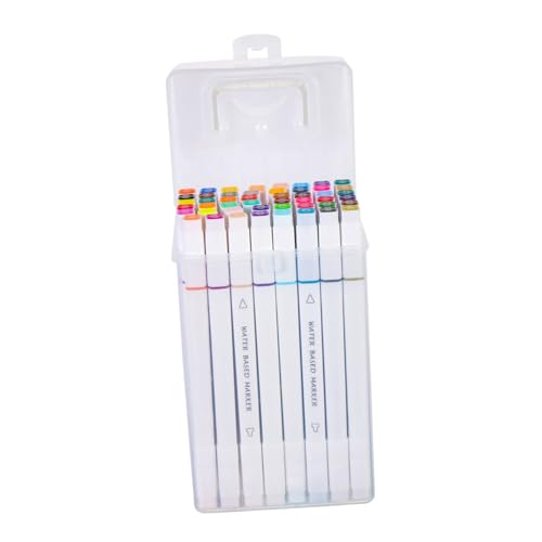 Homoyoyo 48 Stück Teiliges Dual Tip Marker für Schüler Portable Kunststifte mit Pinsel und Filzspitze Lebendige Farben für Malerei Zeichnen Skizzieren für Studenten Homoyoyo 48 Stück Teiliges Dual Tip Marker für Schüler Portable Kunststifte mit Pinsel und Filzspitze Lebendige Farben für Malerei Zeichnen Skizzieren für Studenten von Homoyoyo