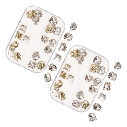Homoyoyo 48 Stück Teiliges Nagelglas Transparent Flachrücken Schmuckanhänger für DIY Nagelkunst Schmuckherstellung Hochzeit Party und Alltagsschmuck von Homoyoyo