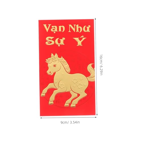 Homoyoyo 48 Stück Teiliges Neujahrs Rotumschläge Jahr Des Pferdes Vietnamesische Geldumschläge aus Stabilem Papier mit Modern Kreativen Designs für Frühlingsfest und Geschenkverpackung Homoyoyo 48 Stück Teiliges Neujahrs Rotumschläge Jahr Des Pferdes Vietnamesische Geldumschläge aus Stabilem Papier mit Modern Kreativen Designs für Frühlingsfest und Geschenkverpackung von Homoyoyo