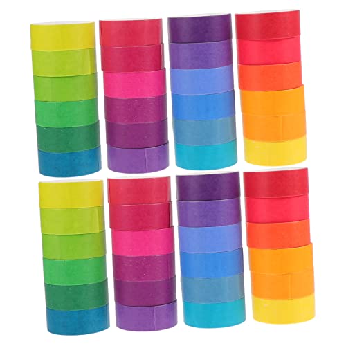 Homoyoyo 48Rollen Washi Tape Farben Klebebänder für DIY Handwerk Scrapbooking Journals Geschenkverpackungen Hochwertiges Kleberpapier für Dekorationen von Homoyoyo