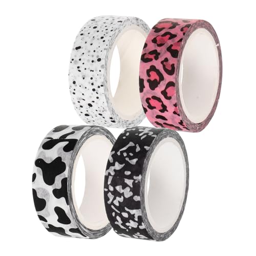 Homoyoyo 4Rollen Cartoon Washi Tape Retro Bedrucktes Klebeband Für Notizbuch Und Scrapbooking Milch Und Leopardenmuster Sowie Weiße Homoyoyo 4Rollen Cartoon Washi Tape Retro Bedrucktes Klebeband Für Notizbuch Und Scrapbooking Milch Und Leopardenmuster Sowie Weiße von Homoyoyo