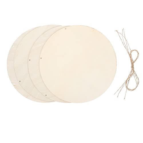 Homoyoyo 4Satz Runde Holzscheiben Zum Basteln Leere Holzstücke Für DIY Projekte Gestalten Vielseitig Einsetzbar Für Dekorationen von Homoyoyo