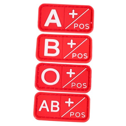 Homoyoyo 4Stücke Blutgruppen Patches Austauschbare Kleidungsflicken für Schnelle Identifikation für Outdoor Aktivitäten Leicht und Langlebig mit Einfachem Homoyoyo 4Stücke Blutgruppen Patches Austauschbare Kleidungsflicken für Schnelle Identifikation für Outdoor Aktivitäten Leicht und Langlebig mit Einfachem von Homoyoyo