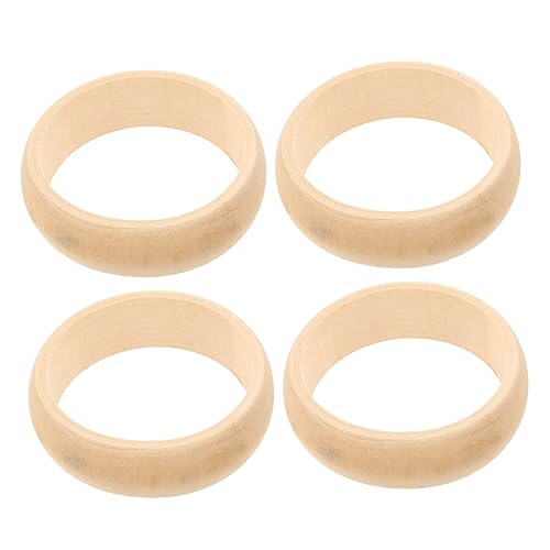 Homoyoyo 4Stücke DIY Holzarmbänder Unbemalte Holzringe für Basteln und Gestalten von Individuellem Schmuck Leichte und Glatte Oberfläche Naturholz für Projekte Homoyoyo 4Stücke DIY Holzarmbänder Unbemalte Holzringe für Basteln und Gestalten von Individuellem Schmuck Leichte und Glatte Oberfläche Naturholz für Projekte von Homoyoyo