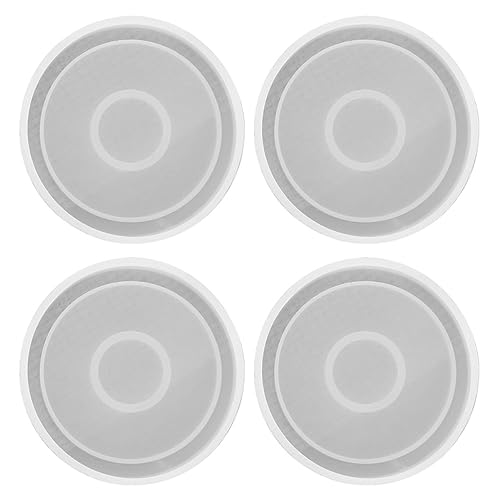 Homoyoyo 4Stücke DIY Untersetzer Silikonform Runde Epoxidharz Gießform für Getränkeuntersetzer Schüsselmatte und Dekoration Lebensmittelechtes Silikon und Langlebig Homoyoyo 4Stücke DIY Untersetzer Silikonform Runde Epoxidharz Gießform für Getränkeuntersetzer Schüsselmatte und Dekoration Lebensmittelechtes Silikon und Langlebig von Homoyoyo