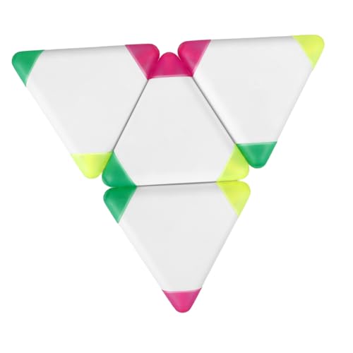 Homoyoyo 4Stücke Mehrfarbige Fluoreszierende Marker Tragbare Dreieckige Textmarker für Präzise Notizen für Schule Büro und Kreative Projekte von Homoyoyo