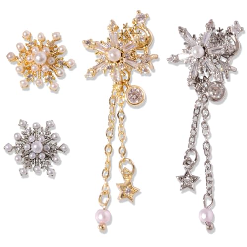 Homoyoyo 4Stücke Schneeflocken Nagel Charms Glänzende Maniküre Dekorationen für Kreative Nagelkunst Einfach Anzuwenden für DIY Nageldesigns Langlebige Homoyoyo 4Stücke Schneeflocken Nagel Charms Glänzende Maniküre Dekorationen für Kreative Nagelkunst Einfach Anzuwenden für DIY Nageldesigns Langlebige von Homoyoyo