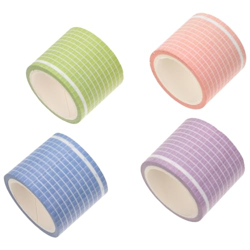Homoyoyo 4Stücke Washi Klebebänder DIY Scrapbook Tape mit Bunten Druckmustern für Journaling Kalender Karten und Bastelprojekte Vielseitig Einsetzbar für Notizen von Homoyoyo