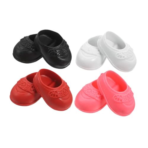 Homoyoyo 4paare Mini-Flats Für Puppen Süße Und Bequeme Schuhe Puppen-Kleidung Und Spielzeug-zubehör Für Puppenhaus-Dekoration Und Fotoshootings von Homoyoyo