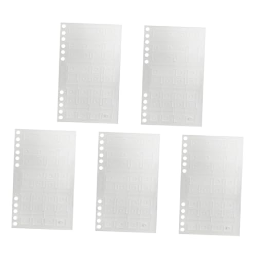 Homoyoyo 5 Blätter Selbstklebende Transparente Index Tabs mit Loch für Notizbücher Vielseitige Haftmarker Organisieren Anmerken und Schnellen Auffinden Kompatibel mit Verschiedenen von Homoyoyo