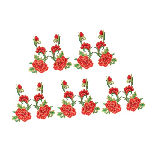 Homoyoyo 5 Paar Bestickte Stoffflicken Dekorationen Kleidungsflicken Zum Aufbügeln Und Aufnähen Flicken Für Kleidung Applikationsflicken Kleiderflicken Blumen Chenille Flicken Zum von Homoyoyo