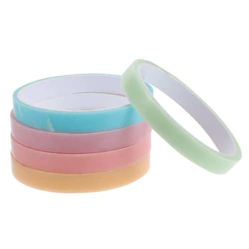 Homoyoyo 5 Rollen Bunte Seidige Sticky Balls Klebebänder Multifunktionales DIY entspannungs Stressabbau und Freunde Einfache Anwendung Farbenfrohes Geschenk von Homoyoyo