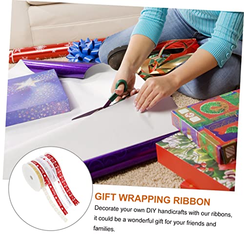 Homoyoyo 5 Rollen Geschenkband mit Herzmuster Polyester Schleifenband für Geschenkverpackung Partydekoration Hochzeits und Valentinstagsband Vielseitig für DIY Praktische und Sichere von Homoyoyo