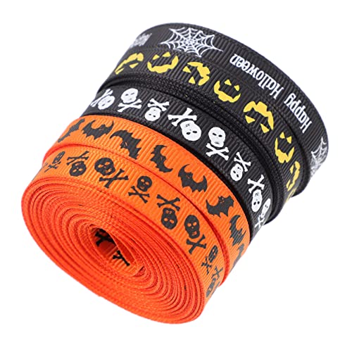 Homoyoyo 5 Rollen Halloween-Bänder Basteln groß Schleife Stoff rosa Band geschenkband halloween atmosphäre Decorative ribbon Cake ribbon Verpackungsband kreative Halloween-Zubehör Polyester Homoyoyo 5 Rollen Halloween-Bänder Basteln groß Schleife Stoff rosa Band geschenkband halloween atmosphäre Decorative ribbon Cake ribbon Verpackungsband kreative Halloween-Zubehör Polyester von Homoyoyo