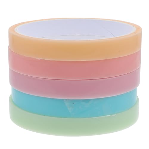 Homoyoyo 5 Rollen Klebeband mit Klebenden Bällen Buntes DIY Stressabbau Silky Klebebänder für Zuhause Einfach Anzuwenden Sicheres Material für Jugendliche und Erwachsene von Homoyoyo