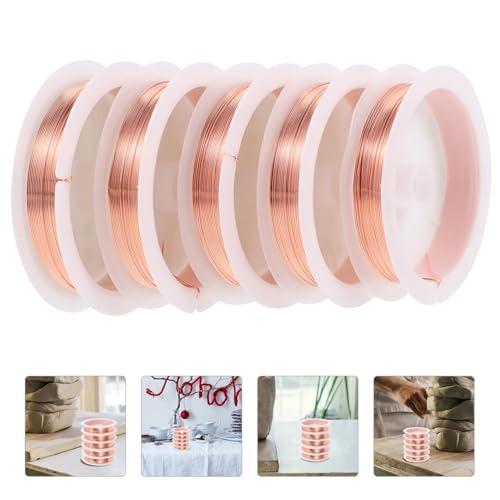 Homoyoyo 5 Rollen Kupferdraht DIY Schmuckdraht Biegsamer Basteldraht für Schmuckherstellung Drahtarmbänder Perlenarbeiten Handgefertigter Kupfer draht zum Formen und Gestalten Homoyoyo 5 Rollen Kupferdraht DIY Schmuckdraht Biegsamer Basteldraht für Schmuckherstellung Drahtarmbänder Perlenarbeiten Handgefertigter Kupfer draht zum Formen und Gestalten von Homoyoyo