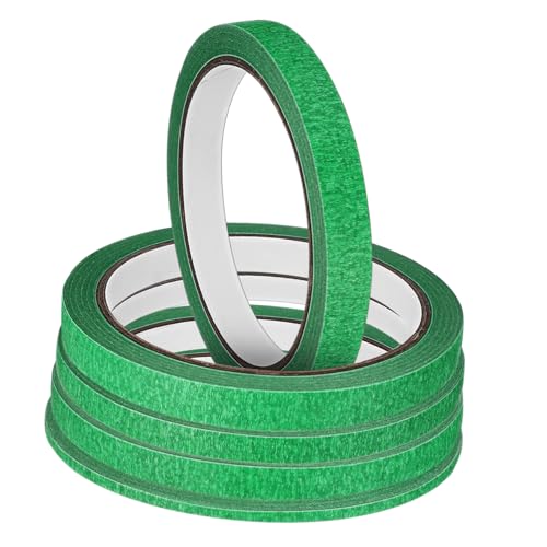 Homoyoyo 5 Rollen Maskierpapier Klebeband Verschiedene Breiten Abdeckband Leicht Entfernbar ohne Rückstände Vielseitig für Malerarbeiten DIY Basteln Auto Pflege Maniküre von Homoyoyo