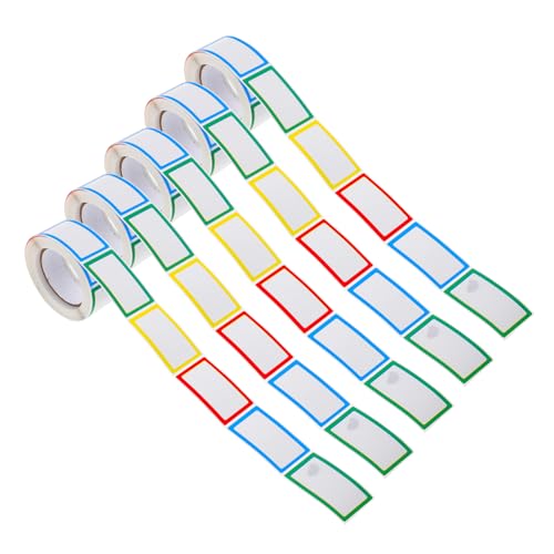 Homoyoyo 5 Rollen Selbstklebende Blanko Flaschenetiketten Beschriftbare Aufkleber für Küchengewürze Vorratsdosen DIY Tag Decal Praktische Etiketten für Haushalt und Büro von Homoyoyo
