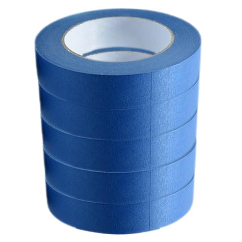 Homoyoyo 5 Rollen Wanddekorationsband Malerbänder Schutz stark breit Automobil farbig UV Auto -Lackband Abdeckband mit geringer Klebkraft Abdeckband Masse Auto-Klebeband Farbband Blau von Homoyoyo