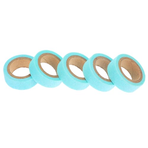 Homoyoyo 5 Rollen Washi Tape Glitzer Design Dekoratives Klebeband für Scrapbooking Selbstgemacht und Journaling Multifunktionales Geschenkband in Verschiedenen Farben von Homoyoyo