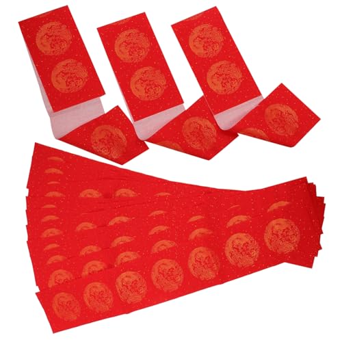 Homoyoyo 5 Sätze Chinesisches Neujahr Kalligraphie Papier Rotes Blankopapier für DIY Frühlingsfest Party und Festlichkeiten für Kunstvolles Schreiben von Homoyoyo