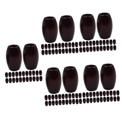 Homoyoyo 5 Sätze Ovale Perlenanhänger Für Schmuckperlen Armband Zahl Dekorative Herstellung Lose Abstandshalter Ovale Charms Halskettenanhänger Abstandsperlen Holz 50 Stück * 5 von Homoyoyo