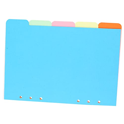 Homoyoyo 5 Stück Bunter Pack Nachfüllpapier Trennblätter für Schule und Büro Aktenordner mit Indexierten Karten zur Klaren Organisation von Homoyoyo