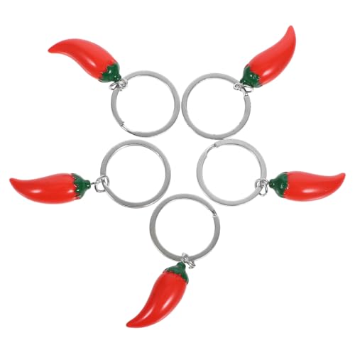 Homoyoyo 5 Stück Chili-Schlüsselanhänger Party für Schild Stichworte Chili-Pfeffer-Charme Schlüsselbund Schlüsselhalter Chili-Charme Rucksackschlüsselkette Taschenanhänger Legierung rot Homoyoyo 5 Stück Chili-Schlüsselanhänger Party für Schild Stichworte Chili-Pfeffer-Charme Schlüsselbund Schlüsselhalter Chili-Charme Rucksackschlüsselkette Taschenanhänger Legierung rot von Homoyoyo