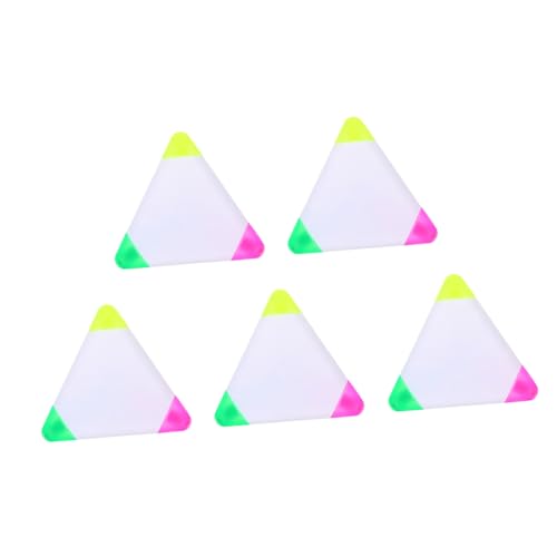 Homoyoyo 5 Stück Dreieckiger Hochlighter Marker in Fluoreszierenden Farben für Studenten Langlebig und Vielseitig Einsetzbar für Notizen und Kreative Projekte von Homoyoyo