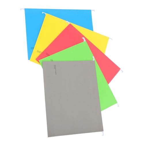 Homoyoyo 5 Stück Hängende Dokumentenmappe Teiliges Rot Gelb Grün Blau und Tragbarer Organizer für Büro Schule und Zuhause Geeignet für Dokumente Rechnungen und Briefe von Homoyoyo