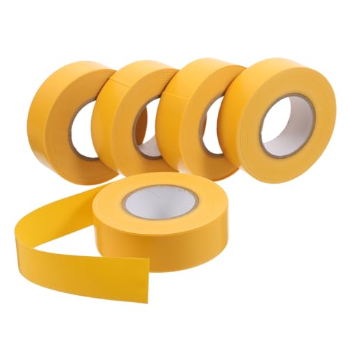 Homoyoyo 5 Stück Kein Klebeband multifunktionale Isolierbänder farbiges Abdeckband Isolierband für Drähte farbiges Band elektrisches Band elektrische Bänder Elektriker Werkzeug PVC Gelb von Homoyoyo