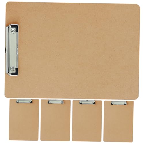 Homoyoyo 5 Stück Klemmbrett aus Holz Tragbares Schreibbrett mit Stabiler Klemme Multifunktional für Büro und Schule Leicht Robust für Dokumente und Notizen Homoyoyo 5 Stück Klemmbrett aus Holz Tragbares Schreibbrett mit Stabiler Klemme Multifunktional für Büro und Schule Leicht Robust für Dokumente und Notizen von Homoyoyo