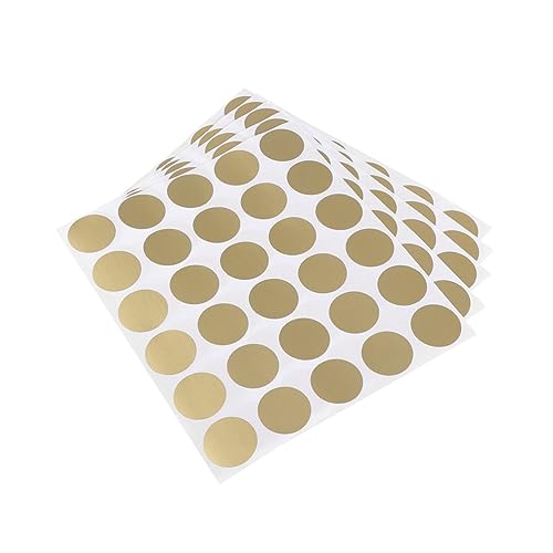 Homoyoyo 5 Stück Kratzbeschichtete Aufkleber Etiketten abkratzen Aufkleber kratzen aufdecken Überraschung Kratzetiketten runden Rubbelaufkleber Aufkleber aus Papier bunte Rubbellose Golden von Homoyoyo