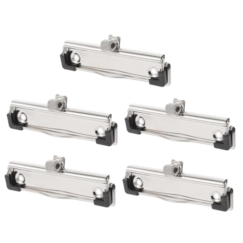 Homoyoyo 5 Stück Metall Clipboard Clips mit Stifthalter Schraubmontage Klemmbrett Klammern für Büro Schule Dokumentenorganisation Langlebig Robust Homoyoyo 5 Stück Metall Clipboard Clips mit Stifthalter Schraubmontage Klemmbrett Klammern für Büro Schule Dokumentenorganisation Langlebig Robust von Homoyoyo