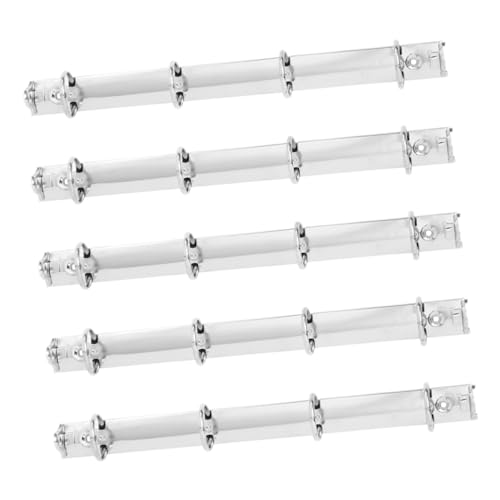 Homoyoyo 5 Stück Metallbinder Schulmappe flexible Binder Ersatz-Ordnerplaner Binderückeneinlagen Ringbuchmechaniken Ordner für die Schule Ringbuch Ersatz Bindemittel Bindering Eisen Silber von Homoyoyo