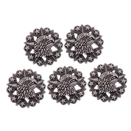 Homoyoyo 5 Stück Metallknöpfe Schraubverschluss Zierknöpfe für DIY Armbänder Taschen Zubehör Stilvolle Ornamental Alloy Buttons Homoyoyo 5 Stück Metallknöpfe Schraubverschluss Zierknöpfe für DIY Armbänder Taschen Zubehör Stilvolle Ornamental Alloy Buttons von Homoyoyo