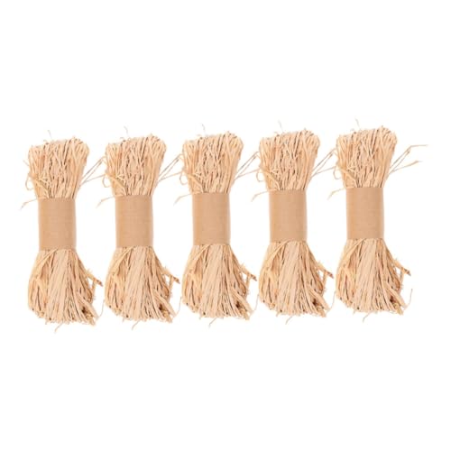 Homoyoyo 5 Stück Natürliche Raffia Grasbänder pro Langlebig Starke Bastbänder für Floristen DIY Bastelprojekte Nachhaltige Rustikale Geschenkverpackung und Blumenstraußgestaltung von Homoyoyo