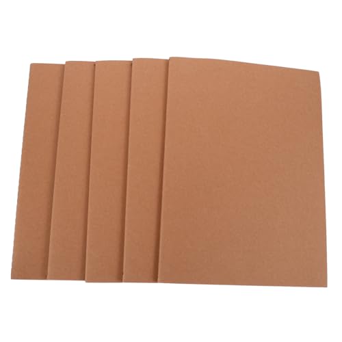 Homoyoyo 5 Stück Notizbuch leerer Zeichenblock ästhetische Journalversorgung Zeitschrift leere Seiten Hefte für die Schule Kraft Notizbücher Masse Papier Light Brown von Homoyoyo