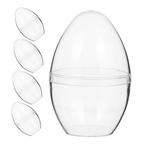 Homoyoyo 5 Stück Ostern transparente Eierball Klare Plastikeier klare Ornamentkugeln Eierfüllbarer Ball Plastikeier zum füllen transparente DIY-Kugeln klares Osterei klare füllbare Eier p.s von Homoyoyo