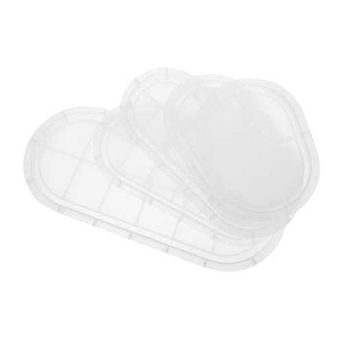 Homoyoyo 5 Stück Ovales Silikonform für Epoxidharz Teiliges Schmuckablage und Dekorationsmuster Vielseitig Einsetzbar als Aufbewahrungsschale und Bastelwerkzeug für Diy Projekte von Homoyoyo