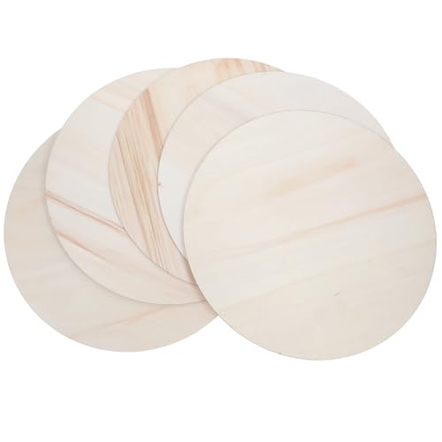 Homoyoyo 5 Stück Runde Holzscheiben Naturbelassen Holzscheiben zum Basteln Holzfiguren Bemalen DIY für Türanhänger und Dekoration von Homoyoyo