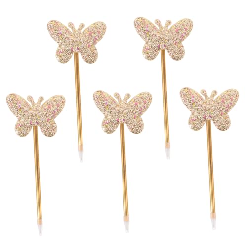 Homoyoyo 5 Stück Schmetterling Kugelschreiber mit Glitzernder Tinte Nachfüllbar Ergonomisch für Schule Büro Partygeschenke Kreatives Schreiben für Frauen und Lehrer Goldfarben Homoyoyo 5 Stück Schmetterling Kugelschreiber mit Glitzernder Tinte Nachfüllbar Ergonomisch für Schule Büro Partygeschenke Kreatives Schreiben für Frauen und Lehrer Goldfarben von Homoyoyo