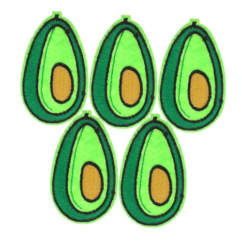 Homoyoyo 5 Stück Sticklabel Patch Karikatur Name Avocado-applikation Applikation Nähen Das Stich-patch Die Hallo Bestickte Aufnäher Für Kleidung Patches Nähen Polyesterfaden Grün von Homoyoyo