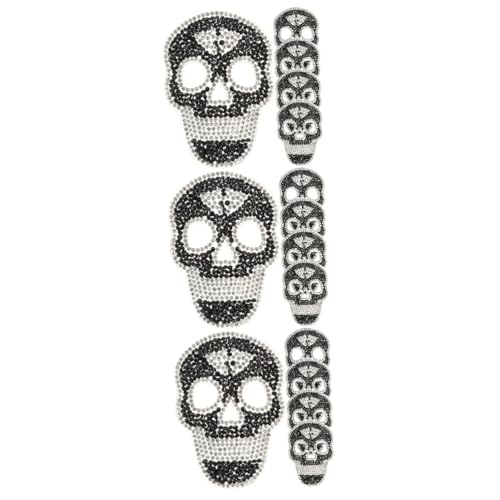Homoyoyo 5 Stück Strass Schädel Patches Zum Aufbügeln Für DIY-Dekoration – Hitzeaktivierbare Applikationen Für Kleidung - Taschen Hüte Und Schuhe – Halloween Und Kreative von Homoyoyo
