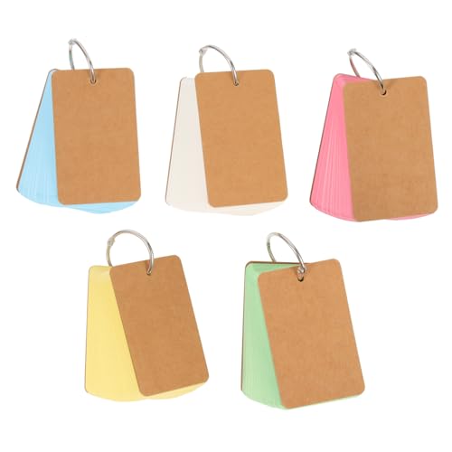 Homoyoyo 5 Stück Teiliges Bunte Dicke Blanko Karteikarten mit Ring zum Beschriften Multifunktionale Notizkarten für Vokabeln Schreiben DIY notizblock Praktisch und Leicht für Schule Büro Homoyoyo 5 Stück Teiliges Bunte Dicke Blanko Karteikarten mit Ring zum Beschriften Multifunktionale Notizkarten für Vokabeln Schreiben DIY notizblock Praktisch und Leicht für Schule Büro von Homoyoyo