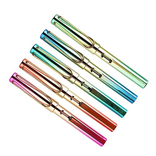 Homoyoyo 5 Stück Teiliges Bunte Füllfederhalter Kalligraphie Übungsstifte für Schüler Ergonomisches Design für Präzises Schreiben und Zeichnen ohne Homoyoyo 5 Stück Teiliges Bunte Füllfederhalter Kalligraphie Übungsstifte für Schüler Ergonomisches Design für Präzises Schreiben und Zeichnen ohne von Homoyoyo